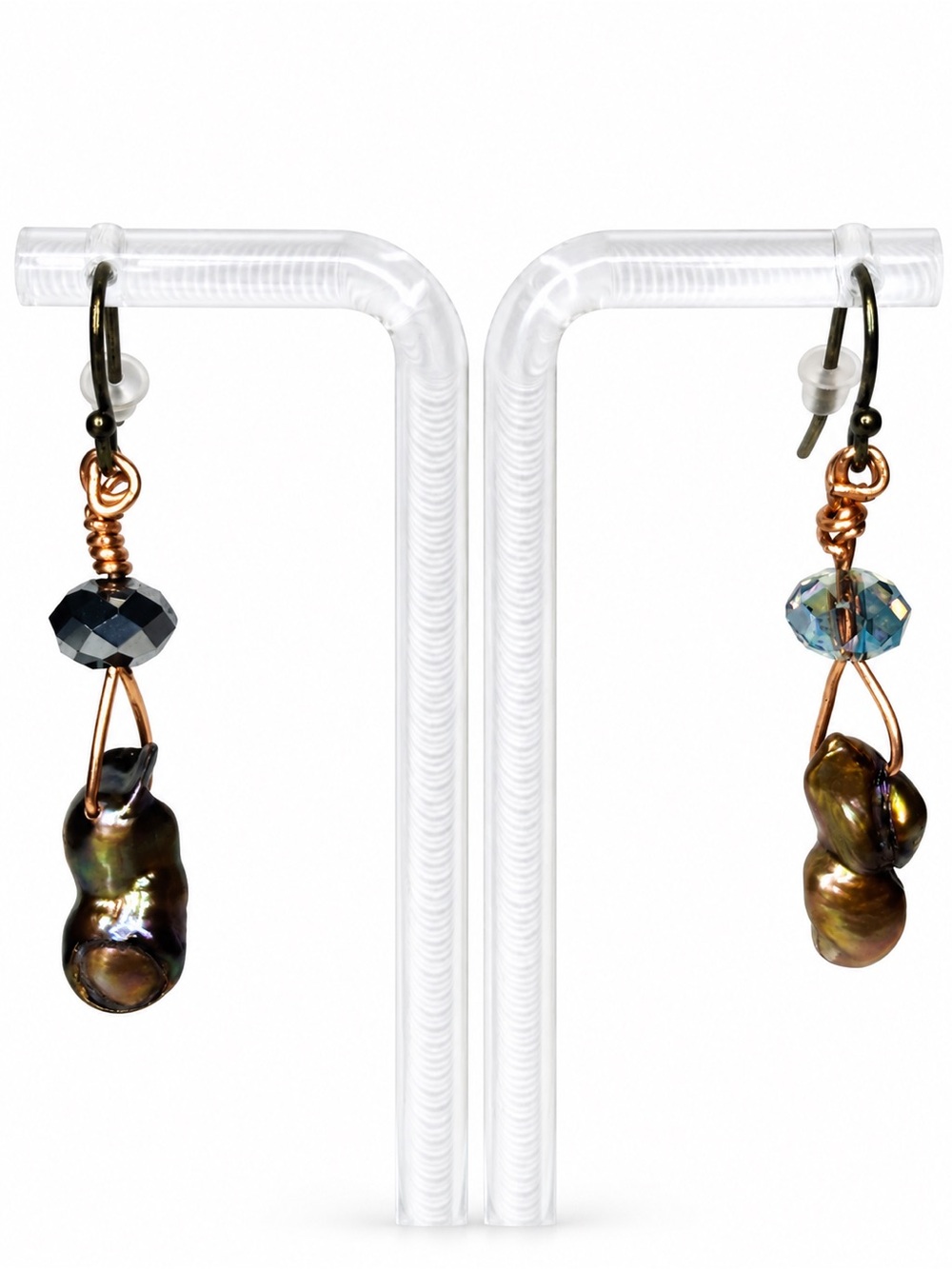 Gold-Tone Iridescent Pearl Drop Earrings - Women Jewelry
